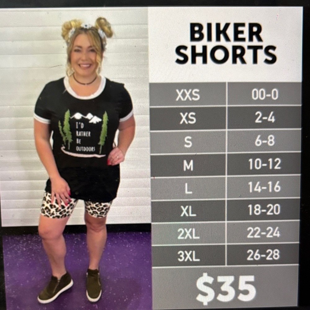 LuLaRoe Black Camouflage Biker Shorts - Picture 8 of 8